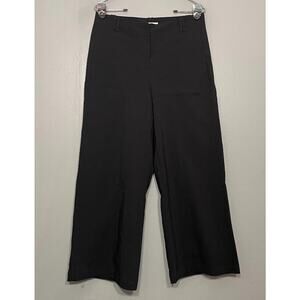 Habitat Size Medium Black Nylon Pants Capris Gothic Relaxed Wide Leg Lagenlook